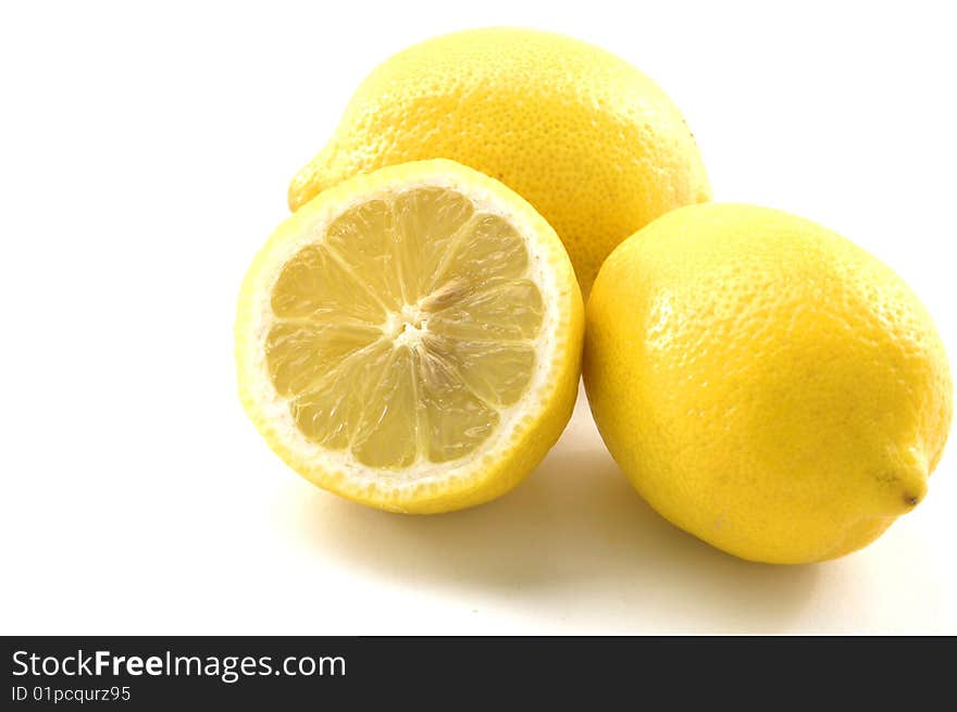 Fresh lemon on white background. Fresh lemon on white background