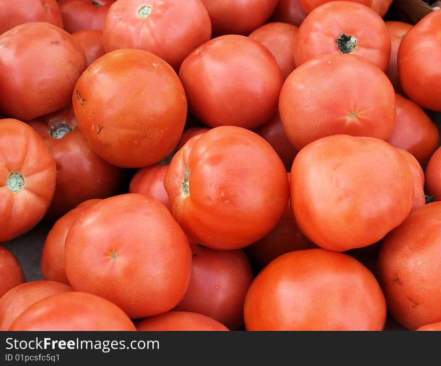 Red ripe tomatoes