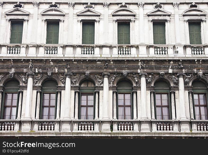 Architecture in San Marco Plaza in Venice