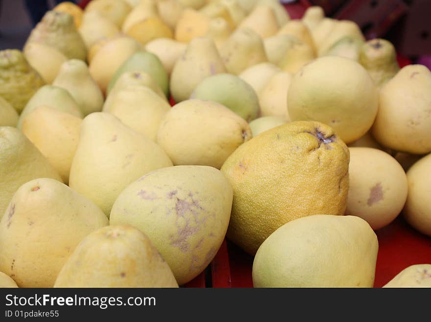 Variety of Grapefruits at the Market