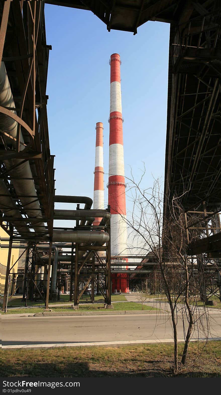 Smoke stack at the metallurgical works