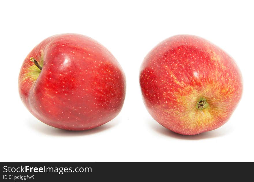 Fresh apples isolated on a white