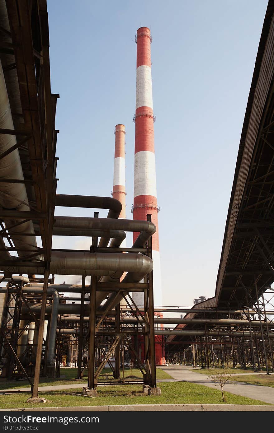 Smoke stack at the metallurgical works