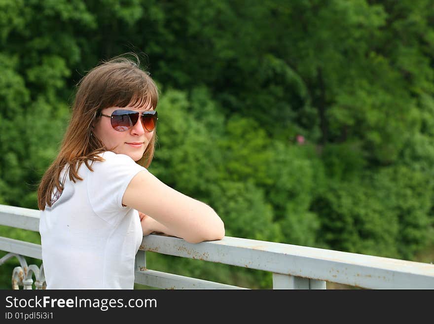 Beautiful young woman outdoor portrait