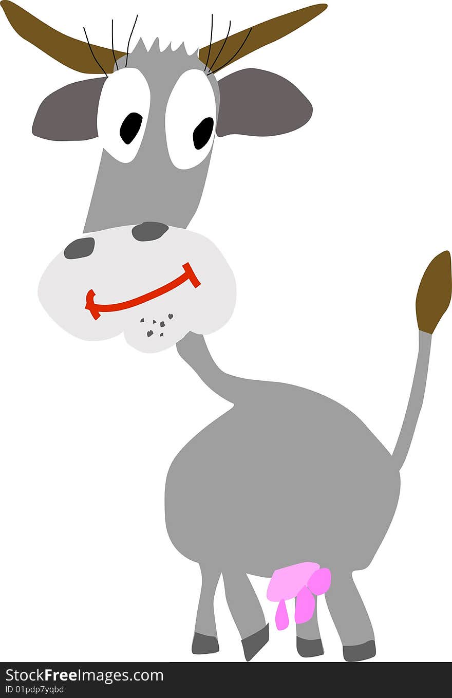 Cow cartoon isolated over white