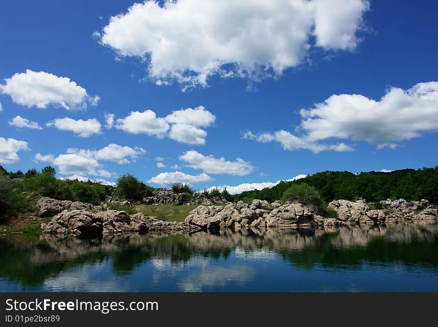 Beautiful river Lika in Croatia