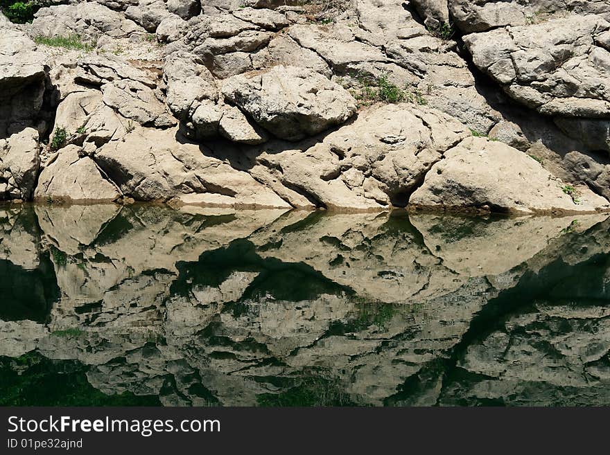 Beautiful river bank, river Lika. Beautiful river bank, river Lika