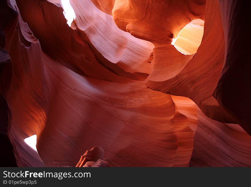 Antelope Canyon Hole in canyon wall