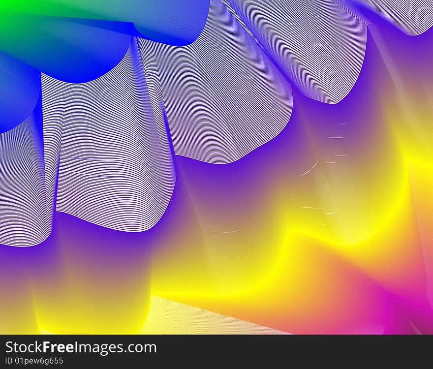 Rainbow coloured background with material-like texture. Rainbow coloured background with material-like texture