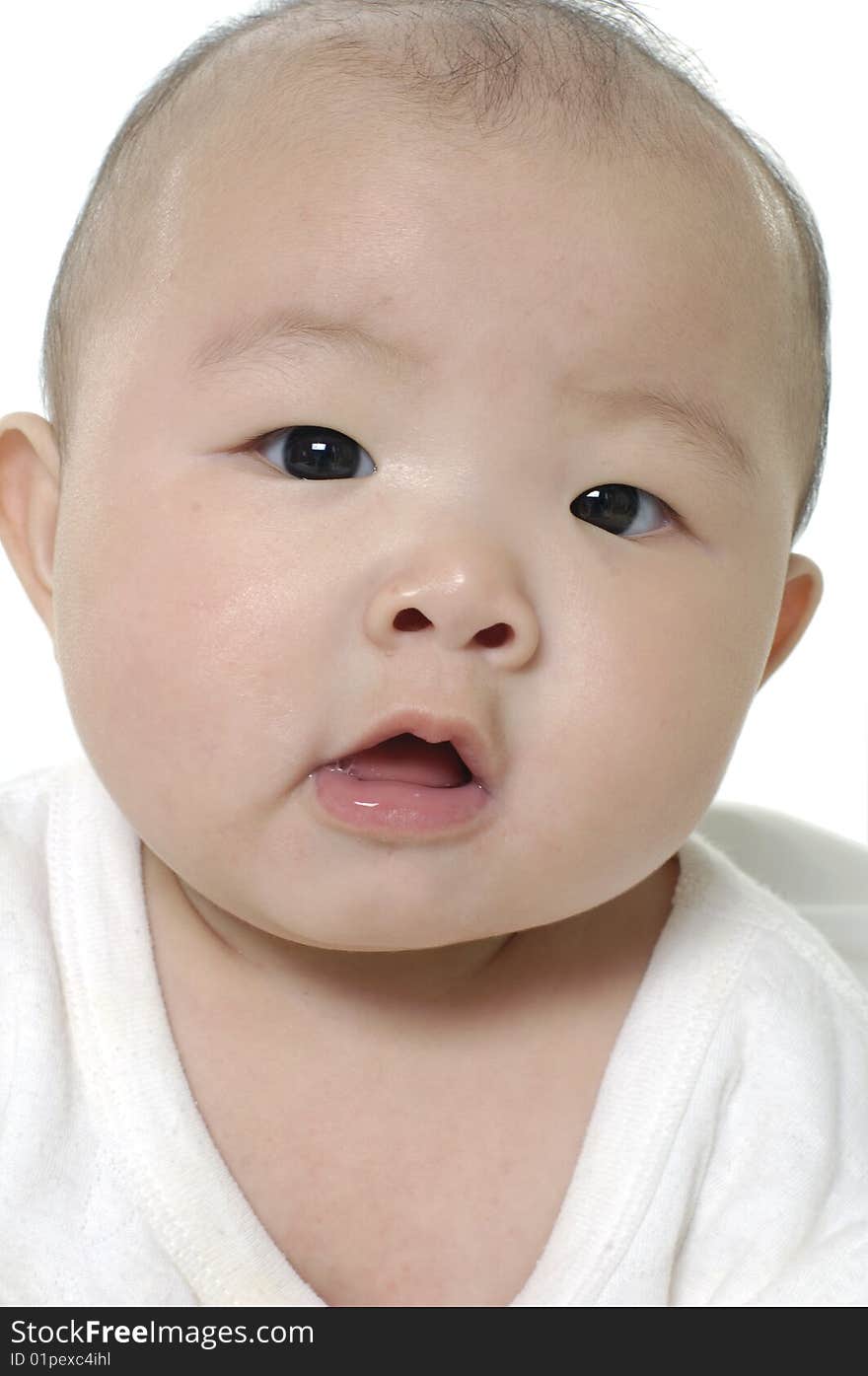 Close up portrait of the little girl. Close up portrait of the little girl