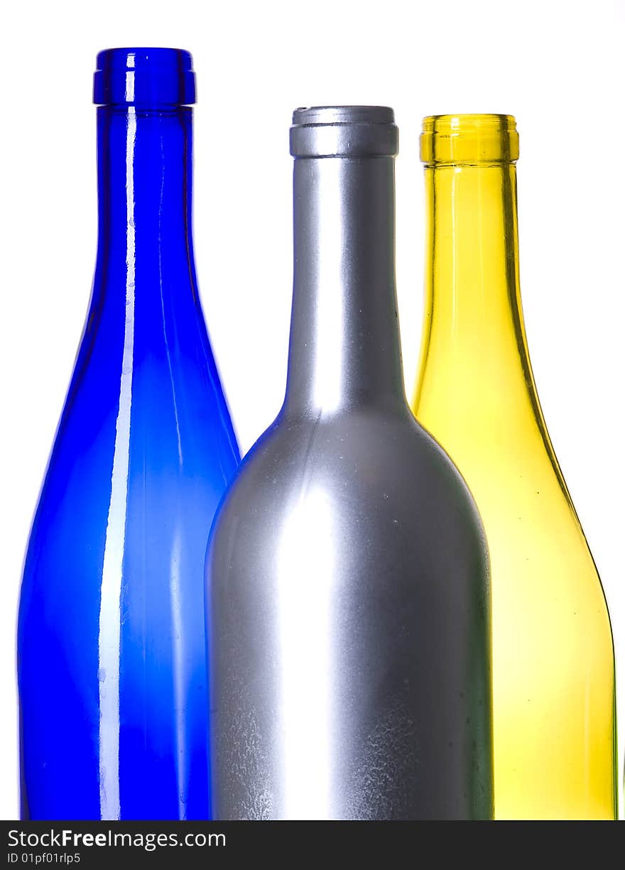 Coloured creative bottle. Stained glass. Coloured creative bottle. Stained glass