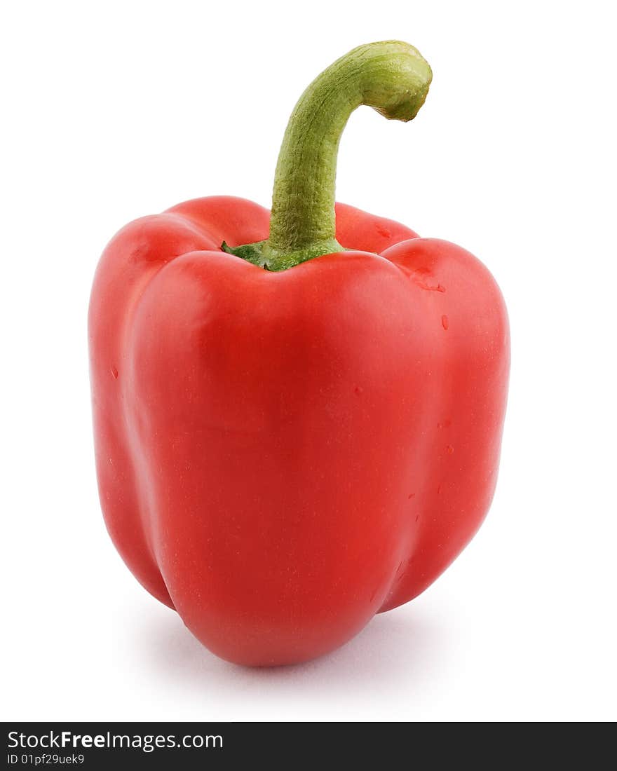 Red bell pepper isolated on white Background. Red bell pepper isolated on white Background