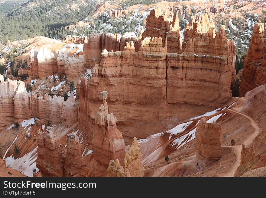 Winter Scene at the Bryce Canyon