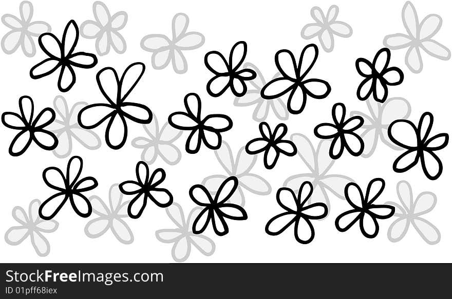 Little flowers on white background. Little flowers on white background