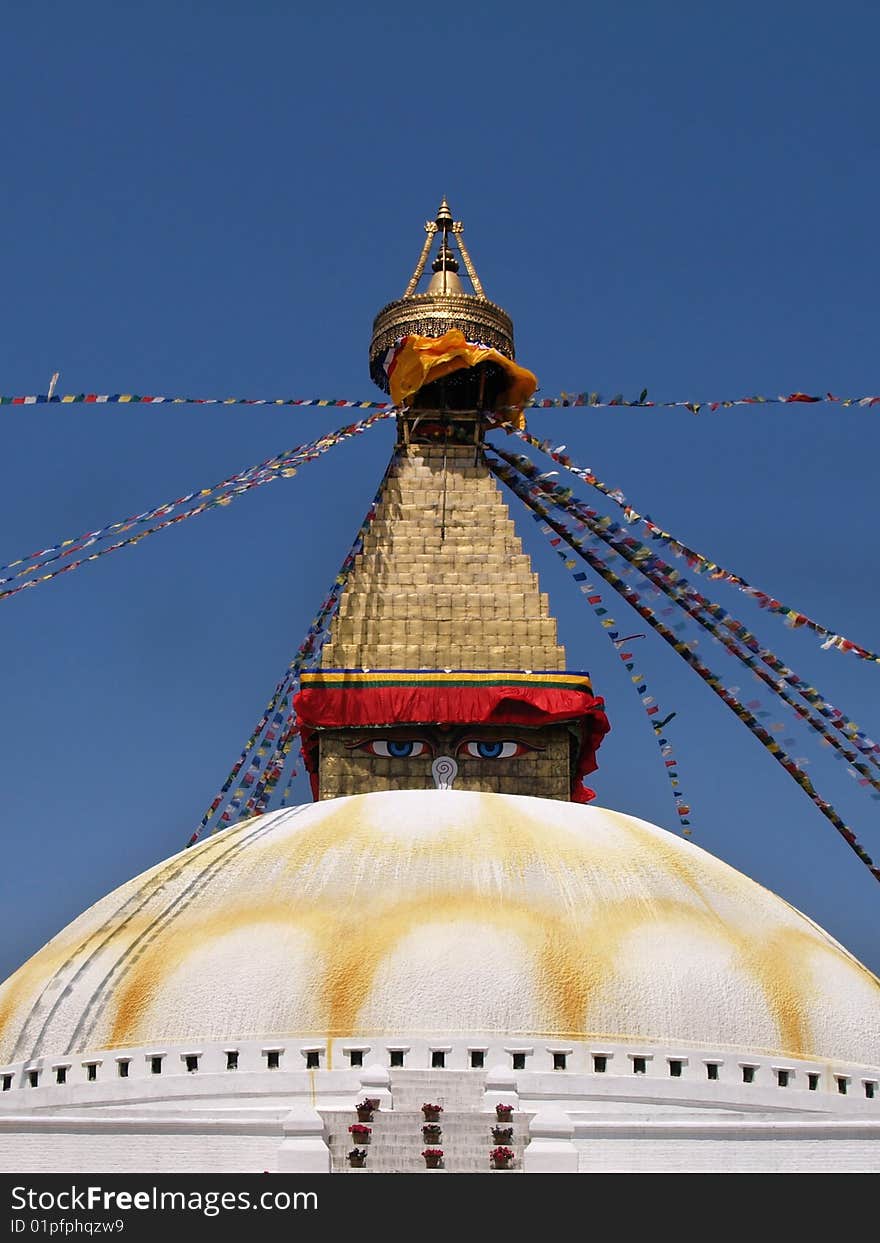 Nepalese stupa in Bodhnath, Nepal