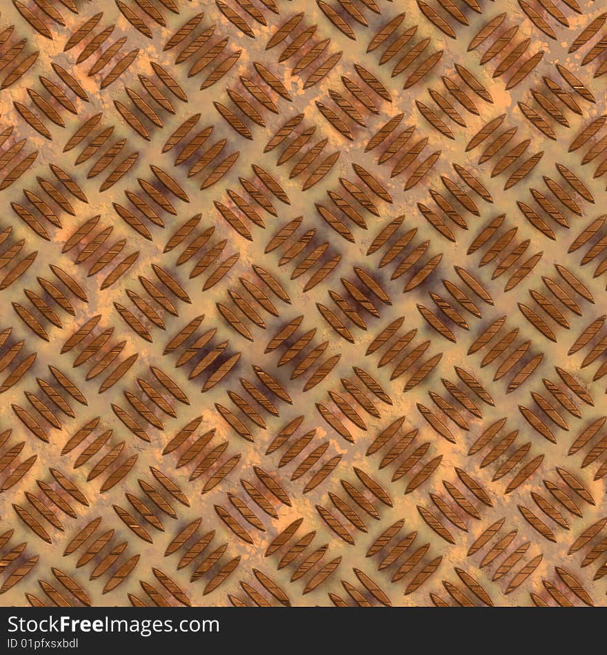 Dirty diamond copper plate, tiles seamless as a pattern