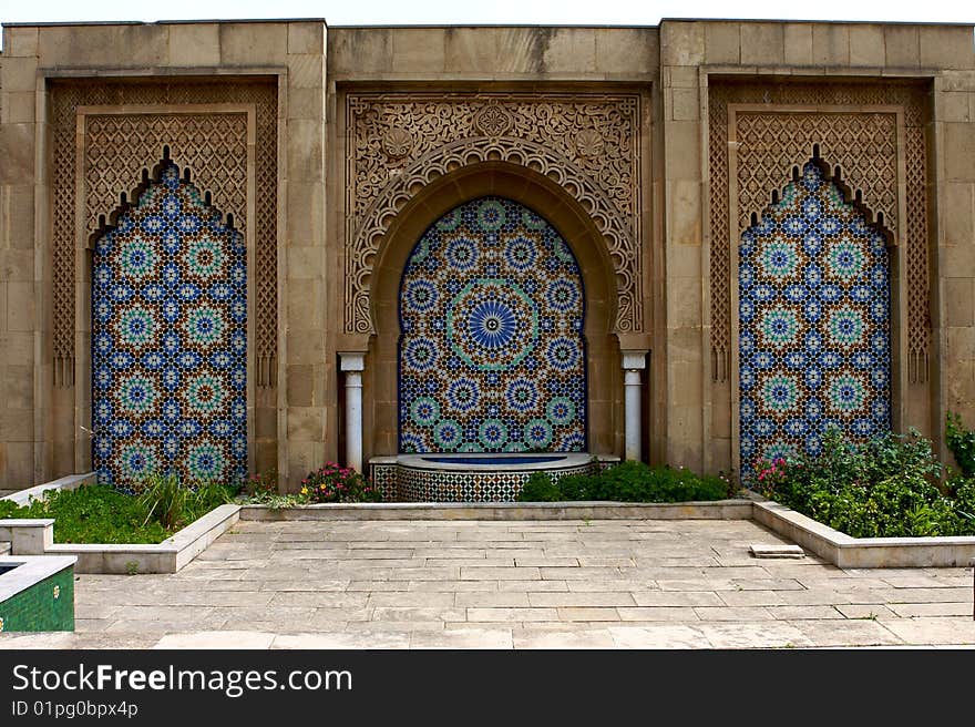 Ancient fountain near old mosque