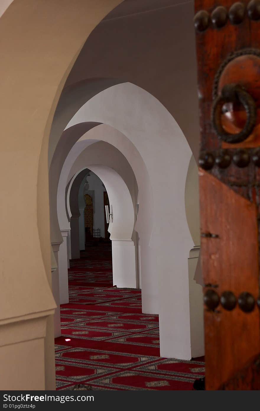 Arch of old mosque at Fes