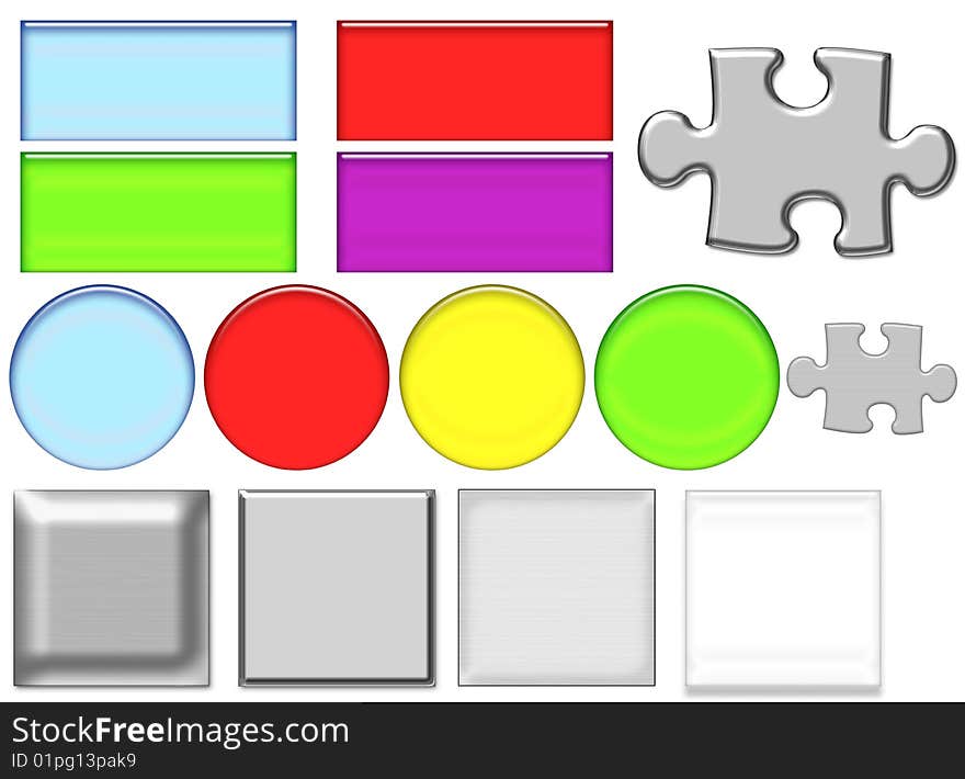 Some buttons of different colors, for use in web. Some buttons of different colors, for use in web...