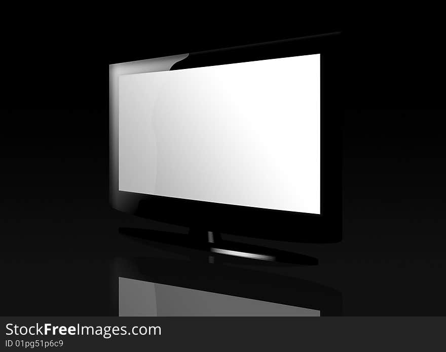 Glossy White Flat Screen TV