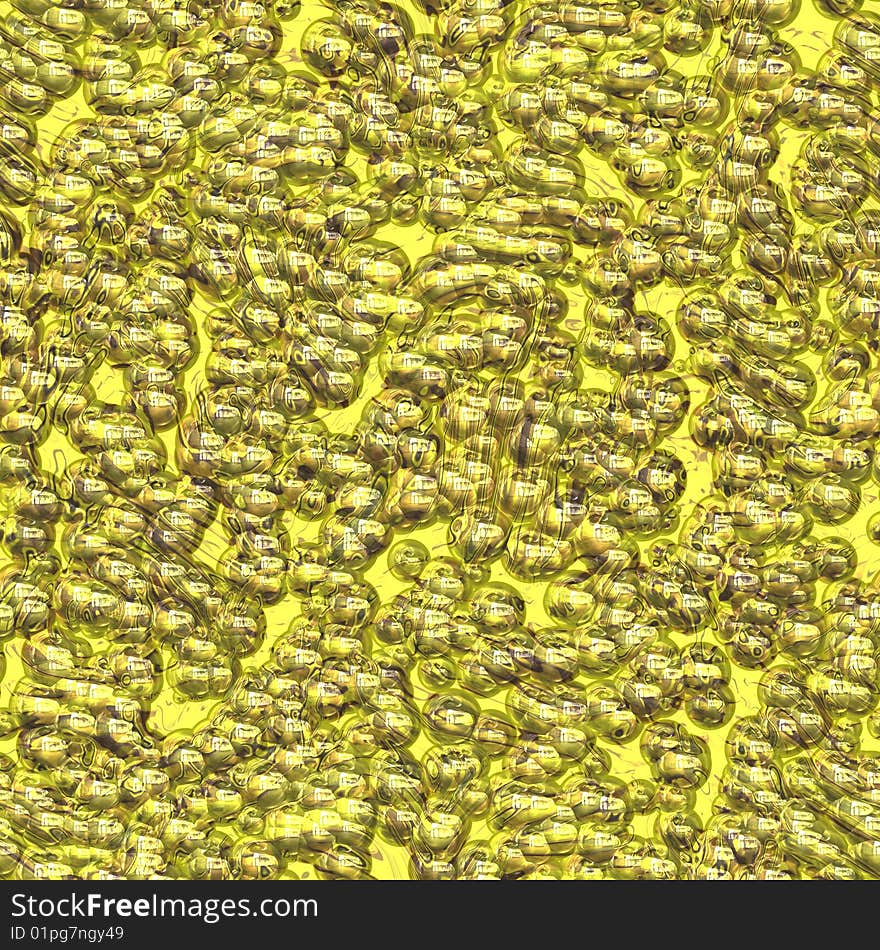 Golden bubbles background, tiles seamless as a pattern. Golden bubbles background, tiles seamless as a pattern