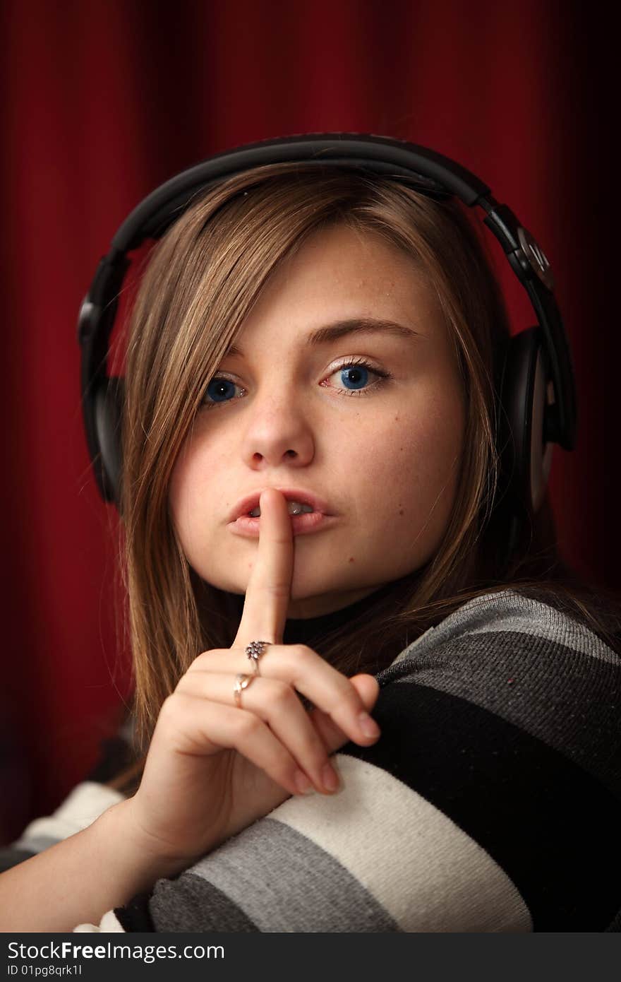 Young woman with headphones