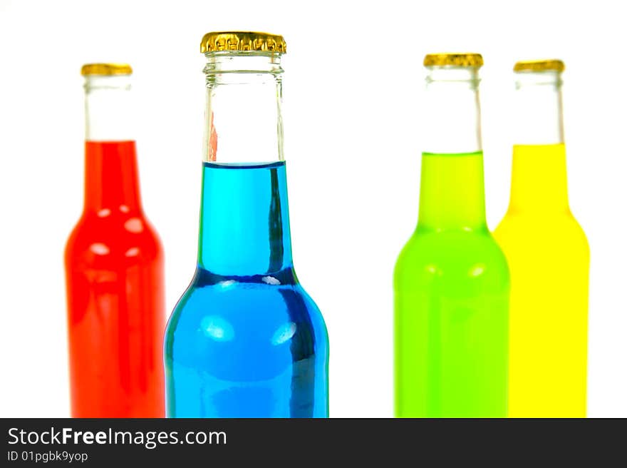 Alco Pop premix alcoholic drinks isolated against a white background. Alco Pop premix alcoholic drinks isolated against a white background