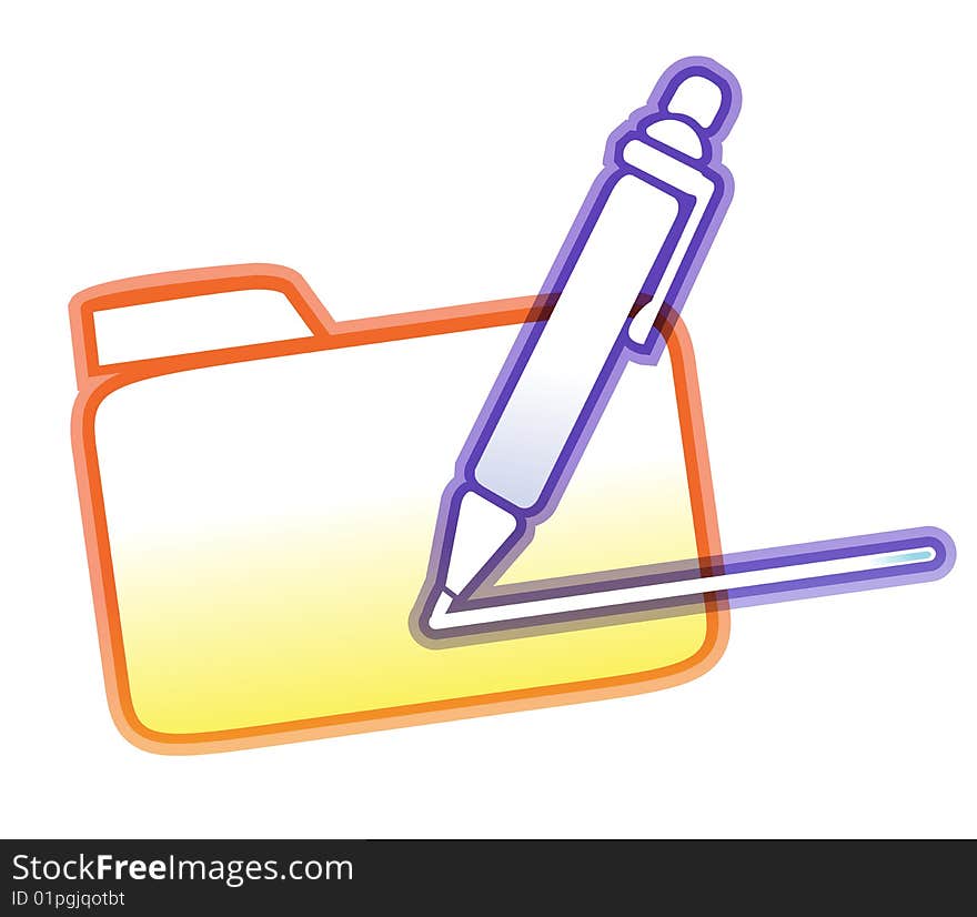 A note pad and old fashoned fountain pen on a white Background. A note pad and old fashoned fountain pen on a white Background