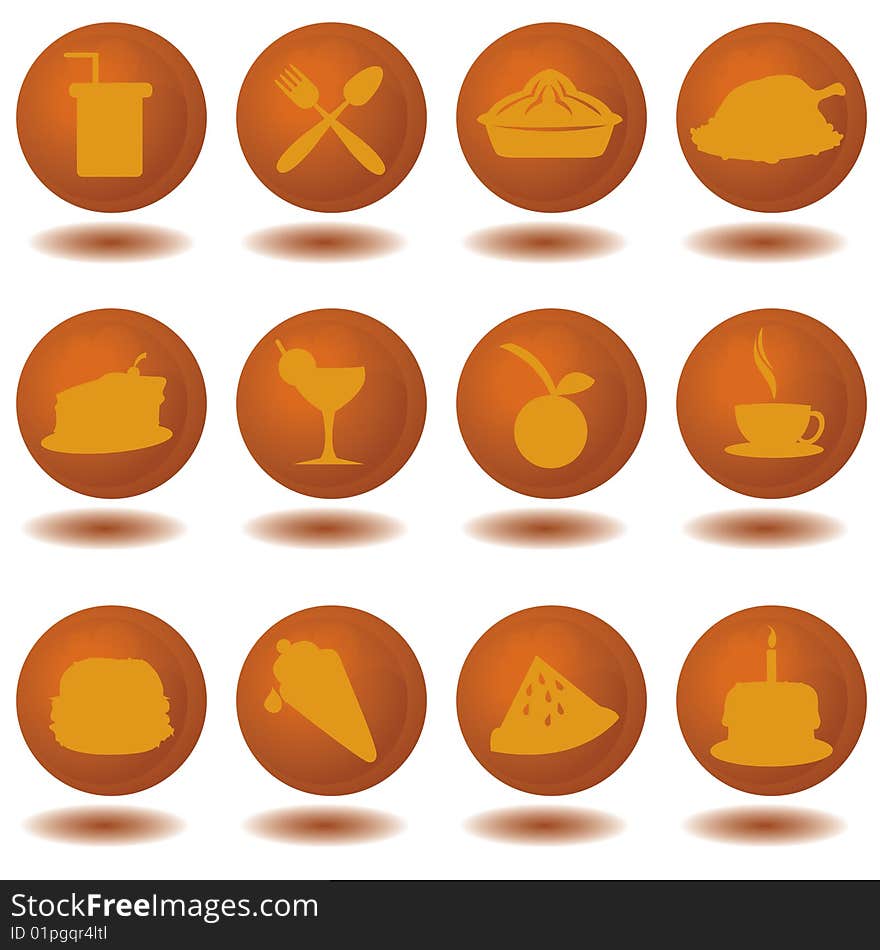 Brown Food Icons