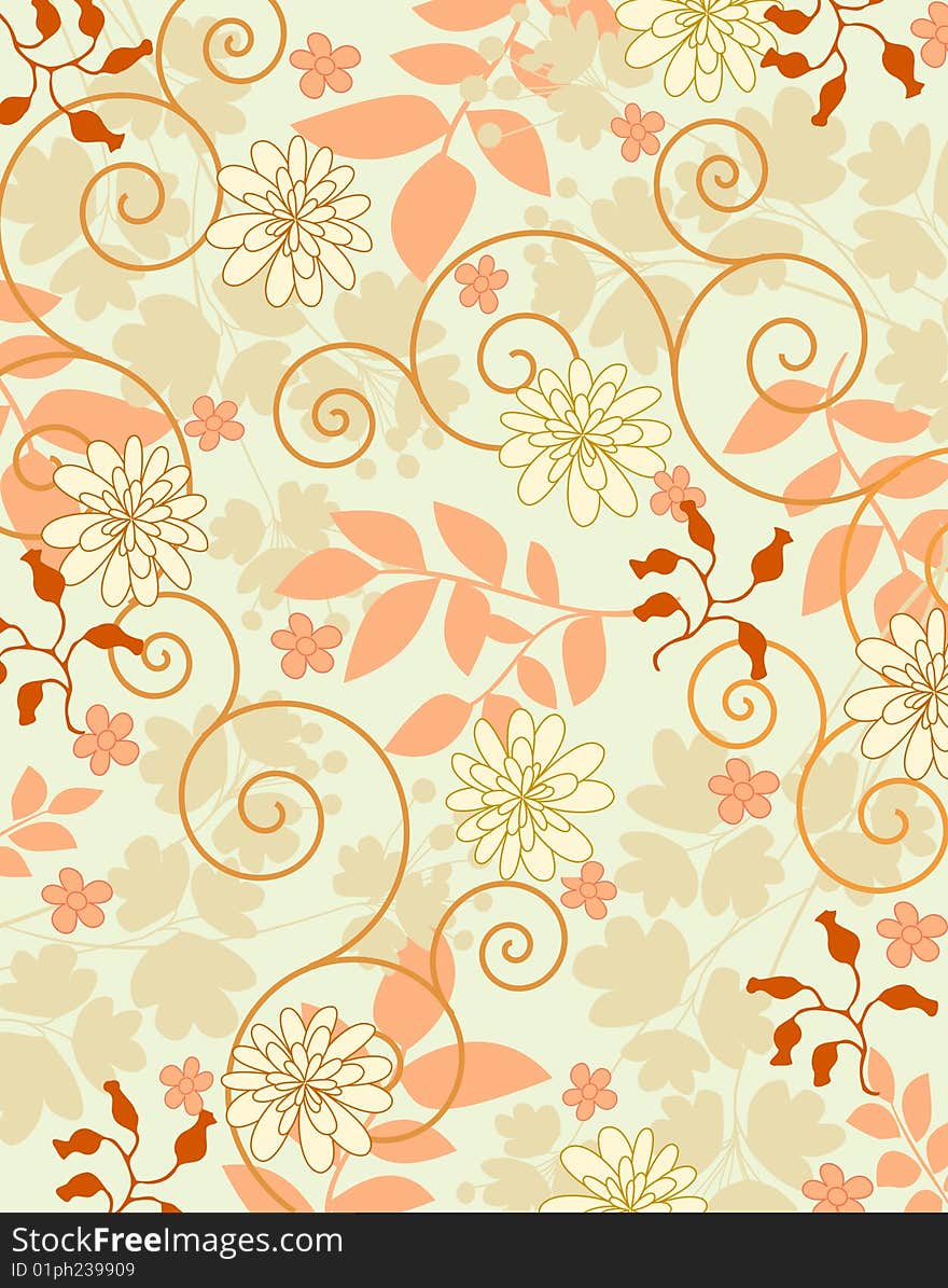 Baby style design background with flowers. Baby style design background with flowers