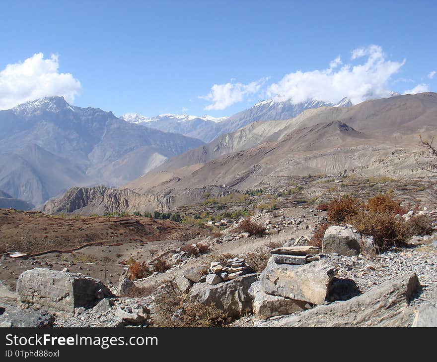 Mountain view in Muktinat valley