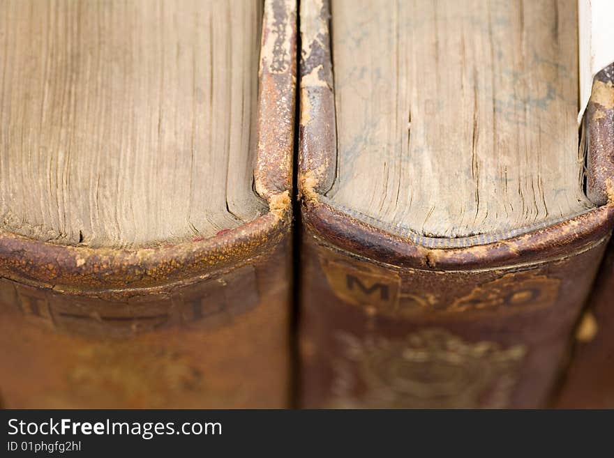 Old books, close up