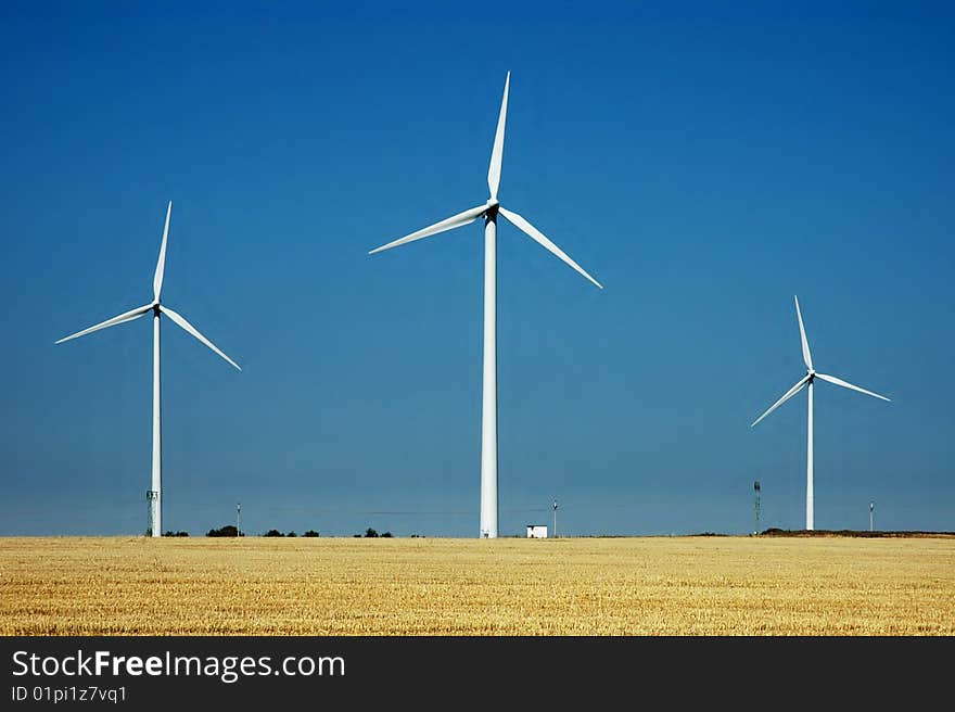 Wind turbines farm