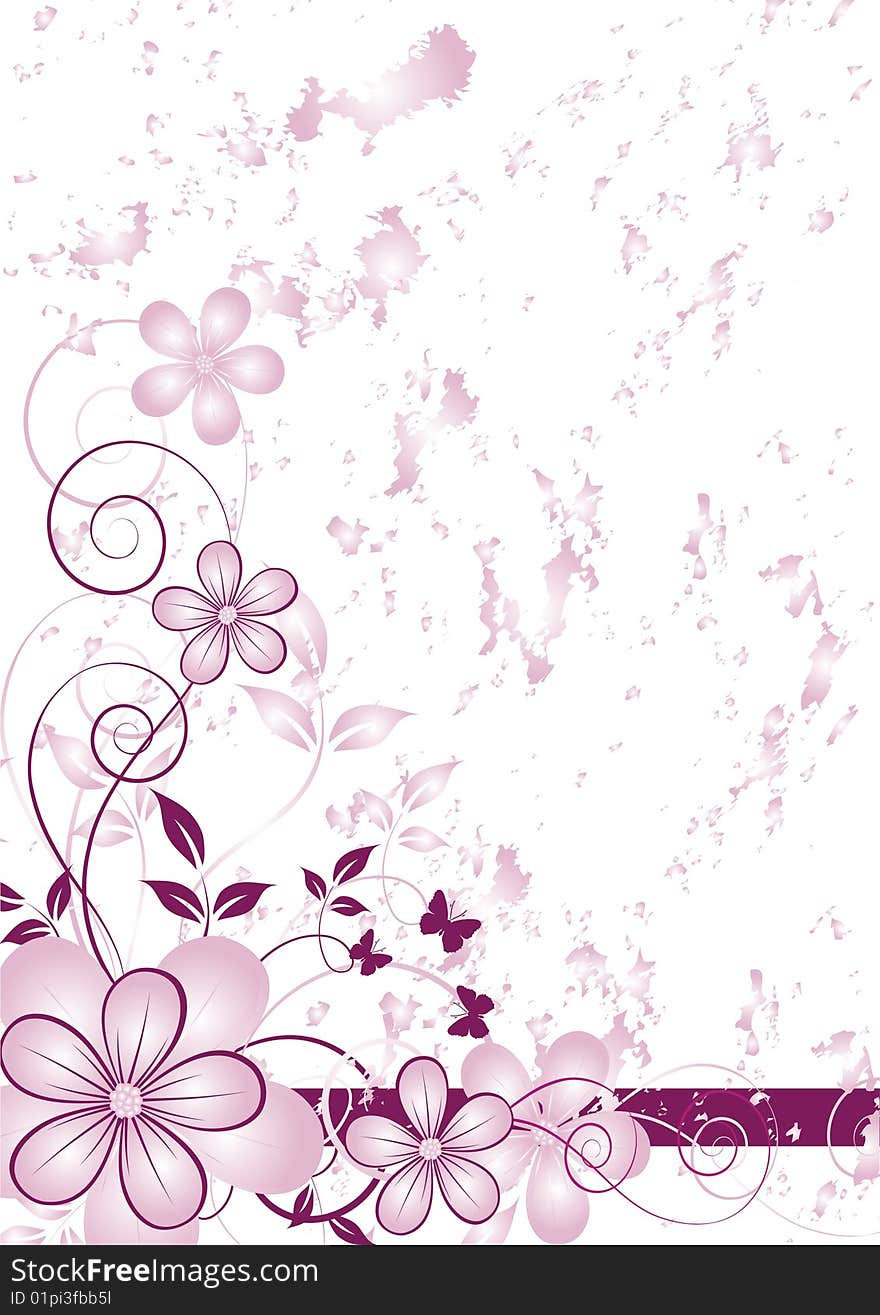 Abstract floral background with place for your text