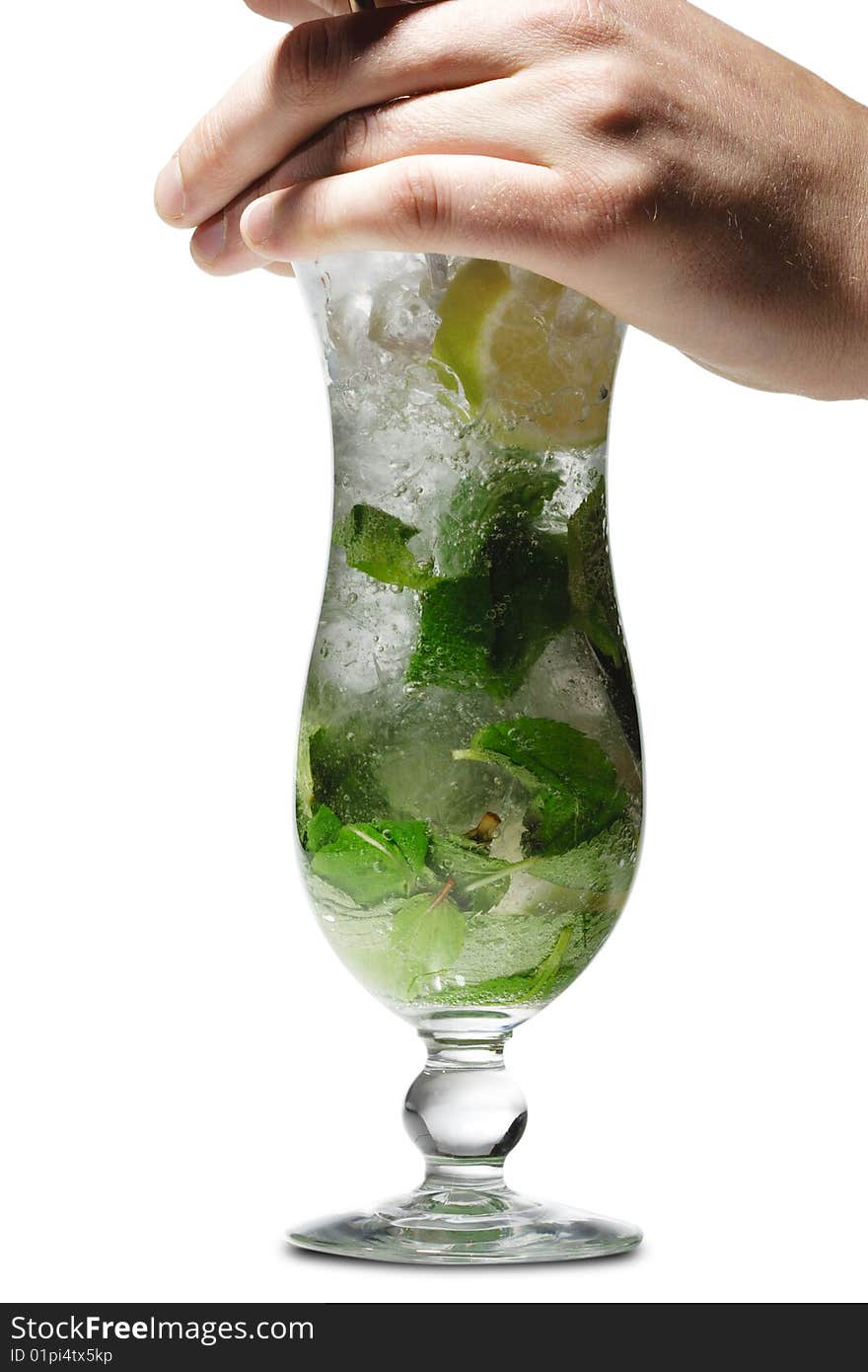 Cocktail - Mojito with Fresh Mint and Lime Slice