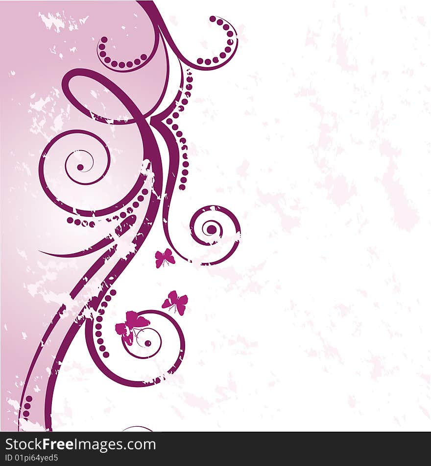 Abstract floral background with place for your text