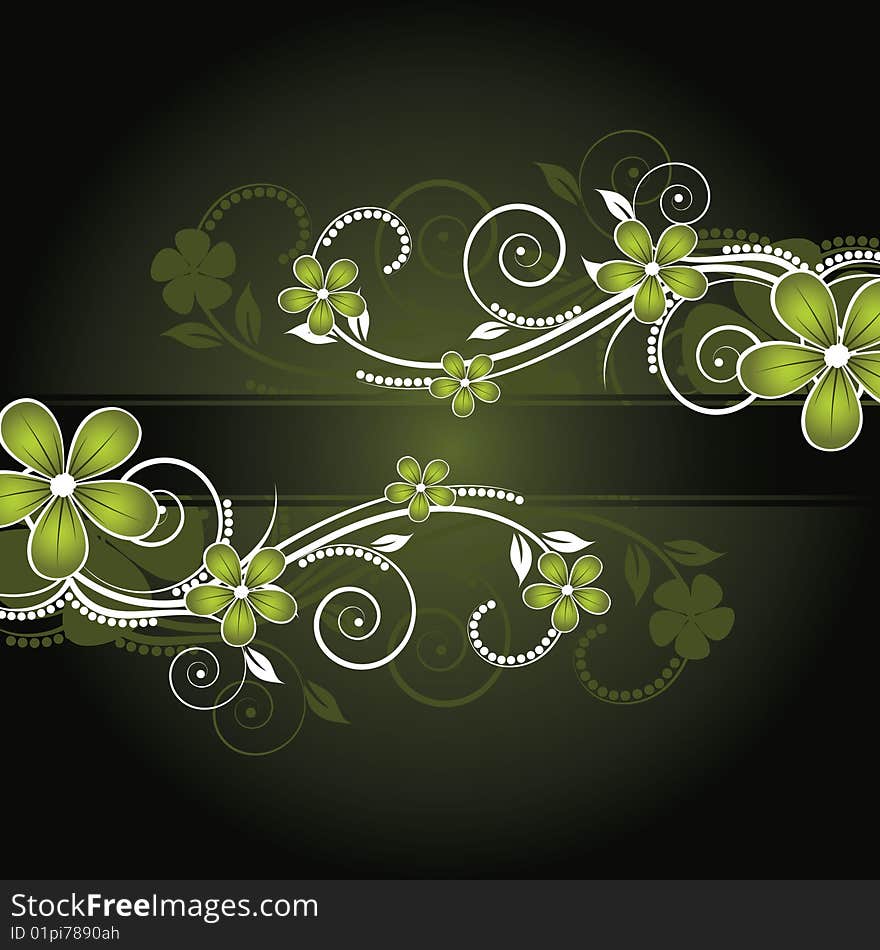 Abstract floral background with place for your text