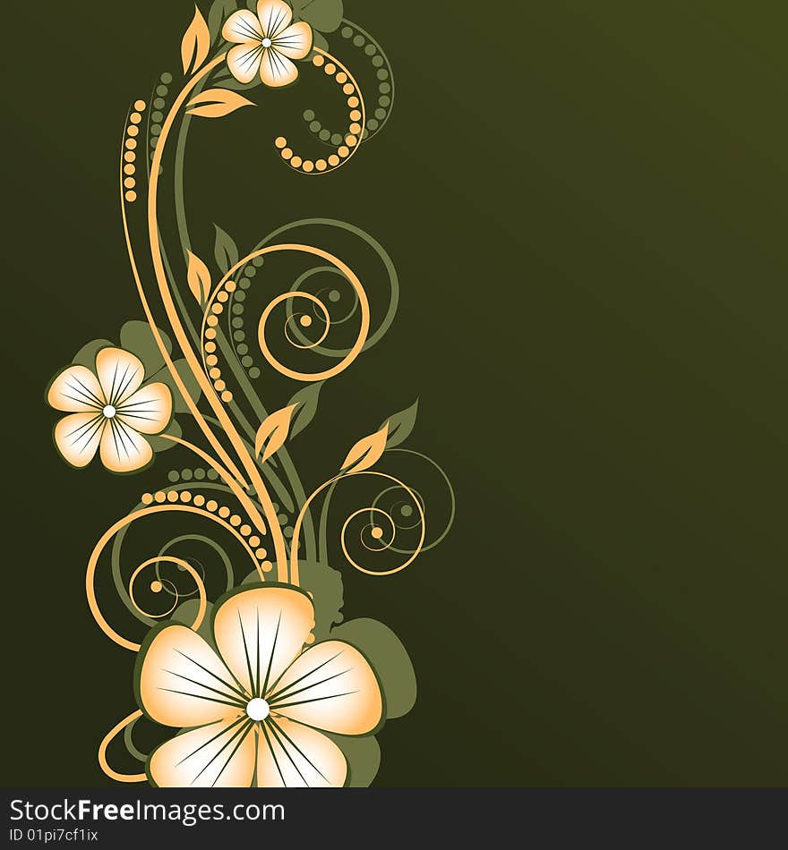 Abstract floral background with place for your text