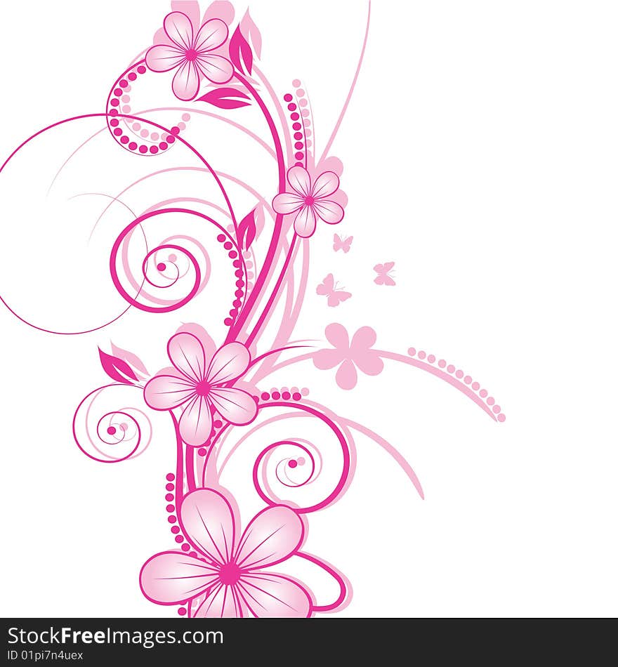 Abstract floral background with place for your text