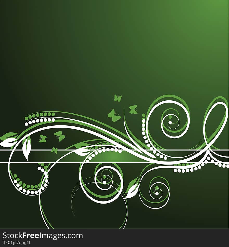 Abstract floral background with place for your text