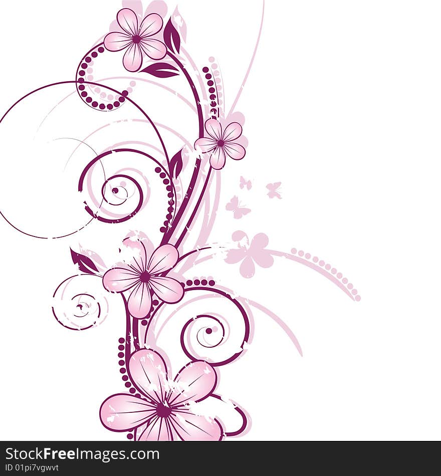 Abstract floral background with place for your text