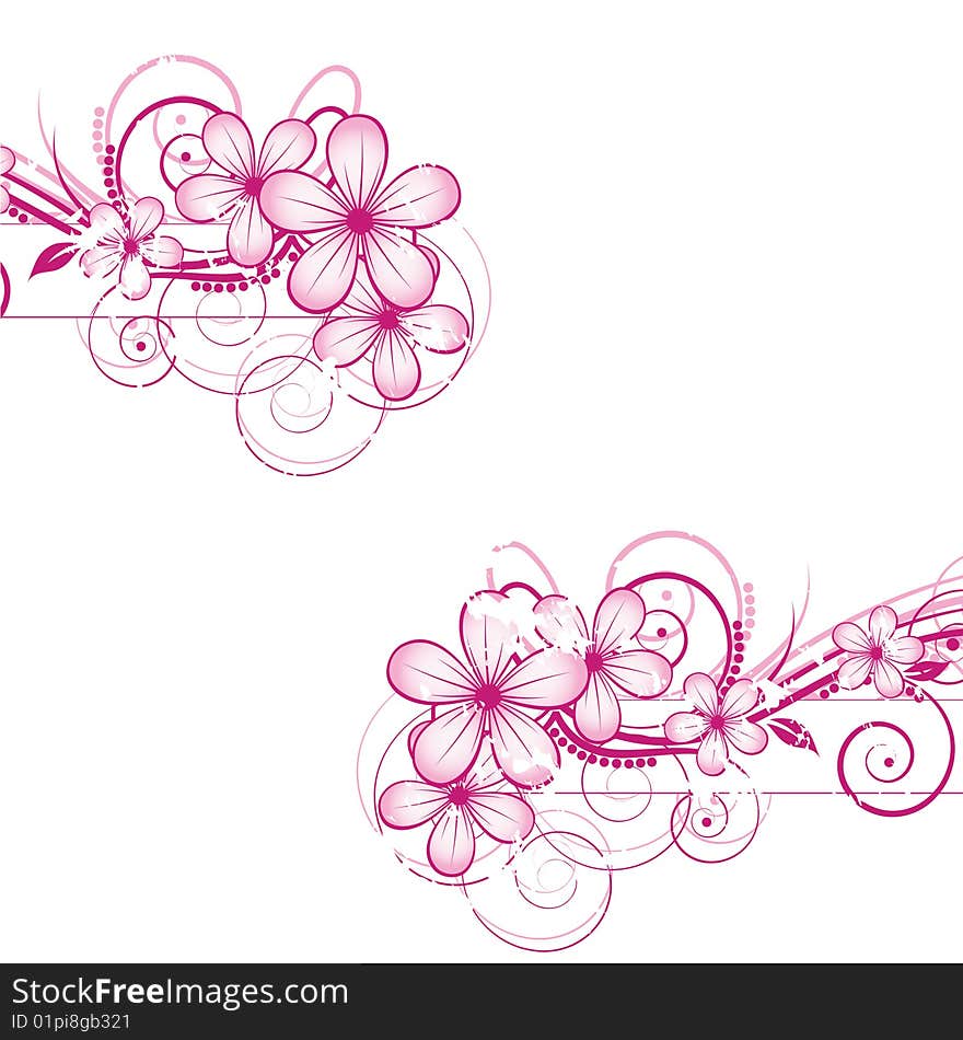 Abstract floral background with place for your text