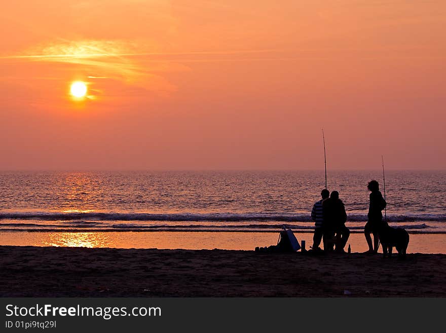 Fishermen on the beach