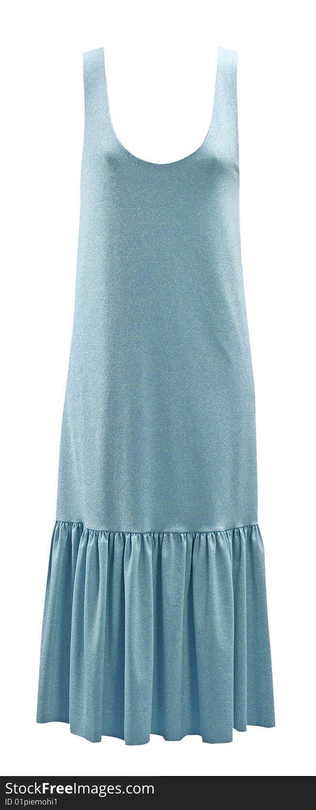 Blue silk dress sundress