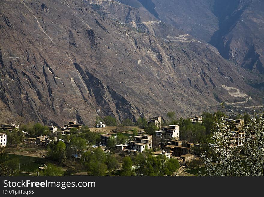 Village in mountains