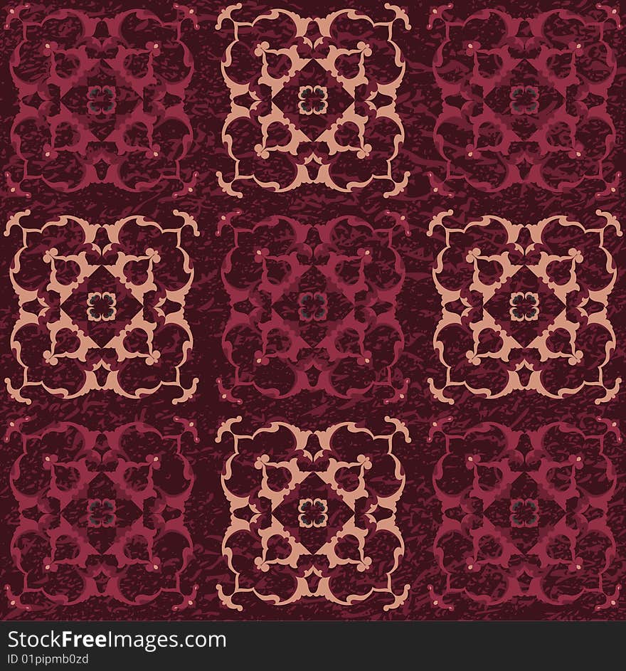 Antique Ottoman Grungy Wallpaper Raster Design