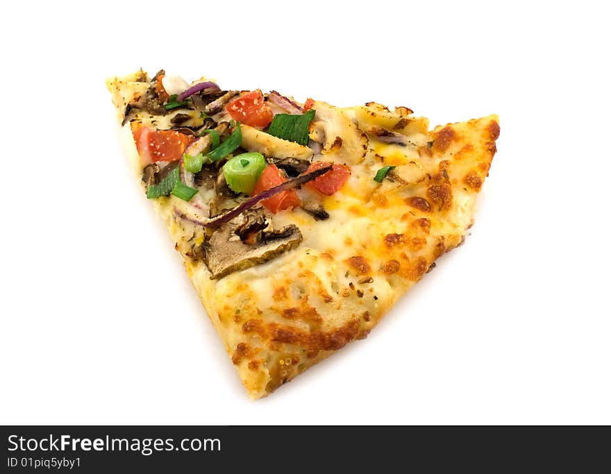 Pizza with vegetables and chicken. Pizza with vegetables and chicken