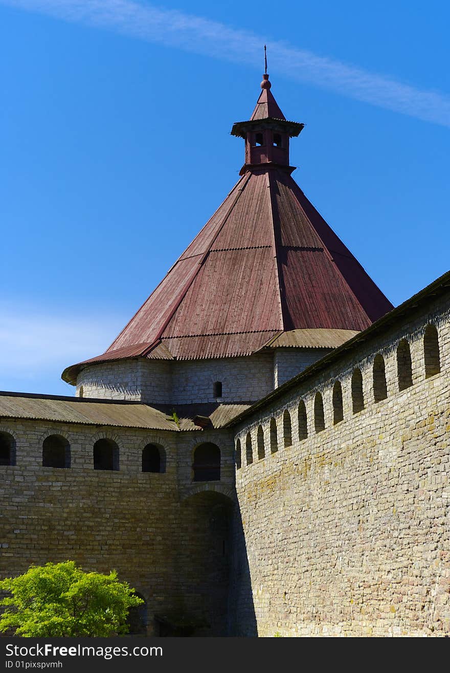 Tower of schlisselburg fortress wide angle