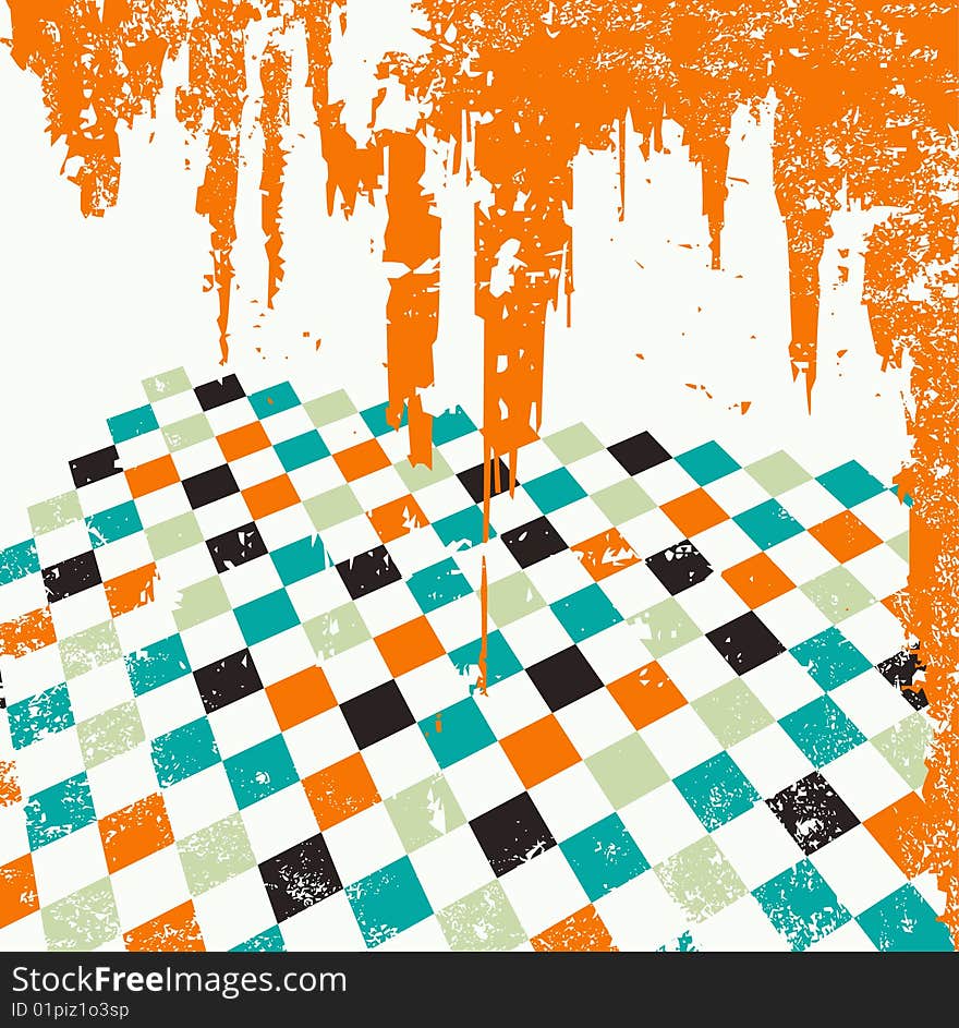 Grungy vector background illustration raster