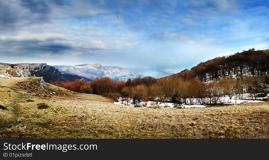 Panorama of Crimean Mountains, Ukraine